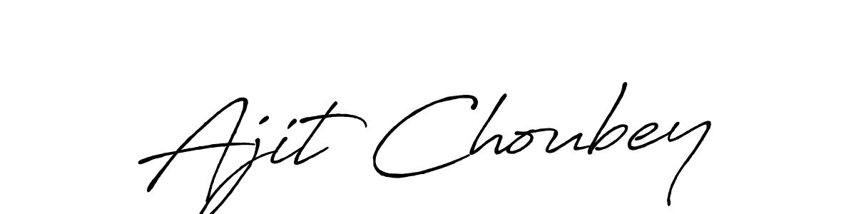 Also You can easily find your signature by using the search form. We will create Ajit Choubey name handwritten signature images for you free of cost using Antro_Vectra_Bolder sign style. Ajit Choubey signature style 7 images and pictures png