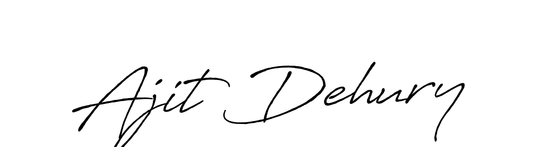 Create a beautiful signature design for name Ajit Dehury. With this signature (Antro_Vectra_Bolder) fonts, you can make a handwritten signature for free. Ajit Dehury signature style 7 images and pictures png