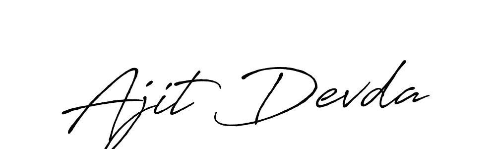 Make a beautiful signature design for name Ajit Devda. With this signature (Antro_Vectra_Bolder) style, you can create a handwritten signature for free. Ajit Devda signature style 7 images and pictures png