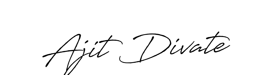 Ajit Divate stylish signature style. Best Handwritten Sign (Antro_Vectra_Bolder) for my name. Handwritten Signature Collection Ideas for my name Ajit Divate. Ajit Divate signature style 7 images and pictures png