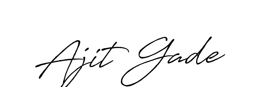 Ajit Gade stylish signature style. Best Handwritten Sign (Antro_Vectra_Bolder) for my name. Handwritten Signature Collection Ideas for my name Ajit Gade. Ajit Gade signature style 7 images and pictures png