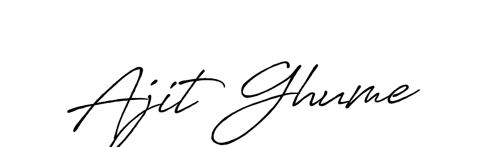 Design your own signature with our free online signature maker. With this signature software, you can create a handwritten (Antro_Vectra_Bolder) signature for name Ajit Ghume. Ajit Ghume signature style 7 images and pictures png