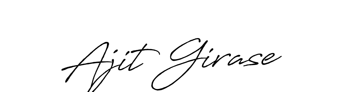 How to Draw Ajit Girase signature style? Antro_Vectra_Bolder is a latest design signature styles for name Ajit Girase. Ajit Girase signature style 7 images and pictures png