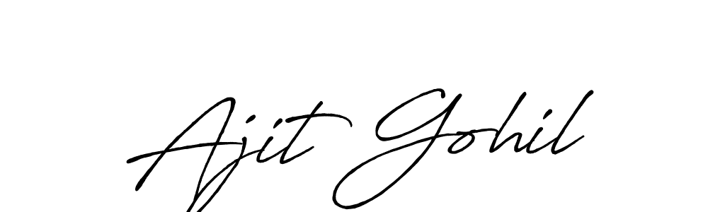 You can use this online signature creator to create a handwritten signature for the name Ajit Gohil. This is the best online autograph maker. Ajit Gohil signature style 7 images and pictures png