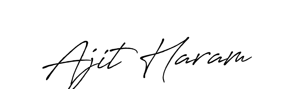 How to make Ajit Haram signature? Antro_Vectra_Bolder is a professional autograph style. Create handwritten signature for Ajit Haram name. Ajit Haram signature style 7 images and pictures png