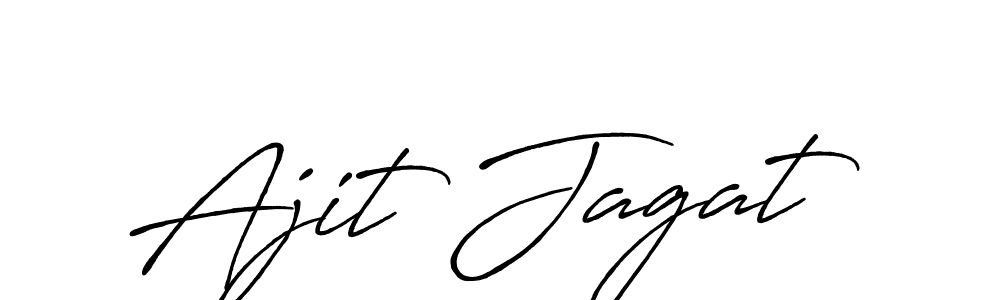 Ajit Jagat stylish signature style. Best Handwritten Sign (Antro_Vectra_Bolder) for my name. Handwritten Signature Collection Ideas for my name Ajit Jagat. Ajit Jagat signature style 7 images and pictures png