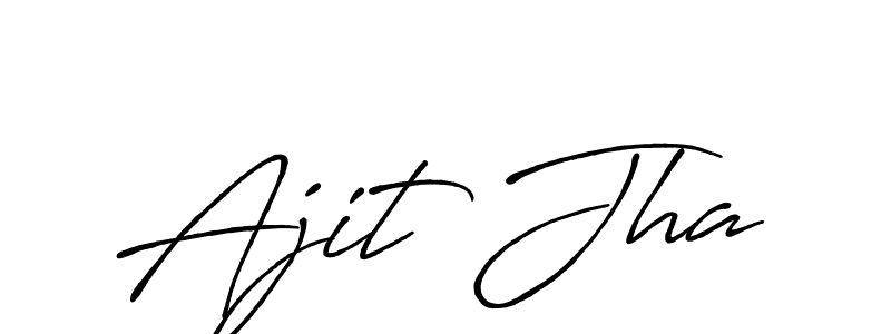 Also we have Ajit Jha name is the best signature style. Create professional handwritten signature collection using Antro_Vectra_Bolder autograph style. Ajit Jha signature style 7 images and pictures png