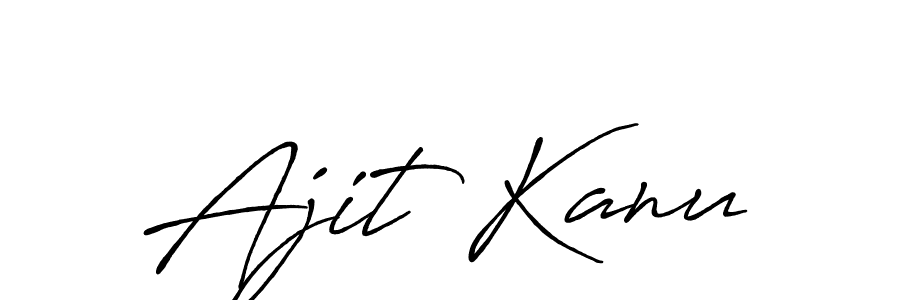 Use a signature maker to create a handwritten signature online. With this signature software, you can design (Antro_Vectra_Bolder) your own signature for name Ajit Kanu. Ajit Kanu signature style 7 images and pictures png