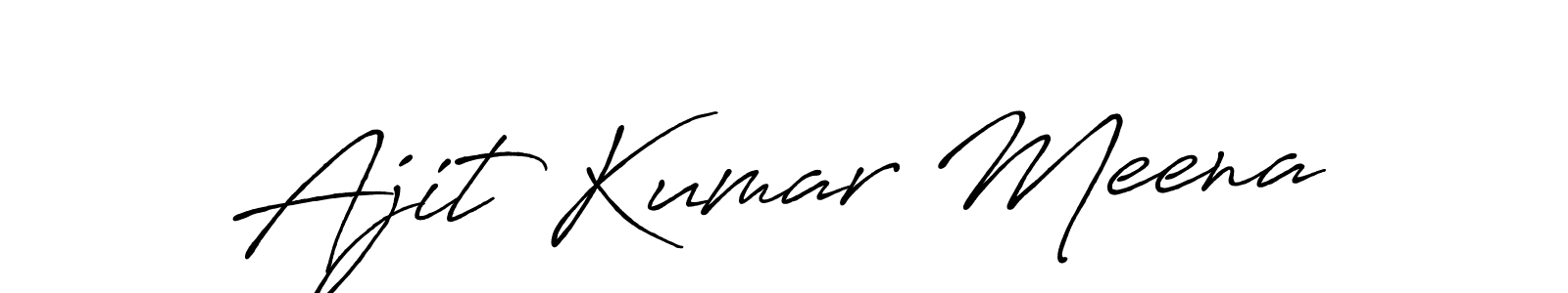 You should practise on your own different ways (Antro_Vectra_Bolder) to write your name (Ajit Kumar Meena) in signature. don't let someone else do it for you. Ajit Kumar Meena signature style 7 images and pictures png