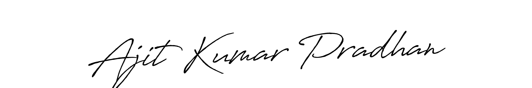How to make Ajit Kumar Pradhan signature? Antro_Vectra_Bolder is a professional autograph style. Create handwritten signature for Ajit Kumar Pradhan name. Ajit Kumar Pradhan signature style 7 images and pictures png
