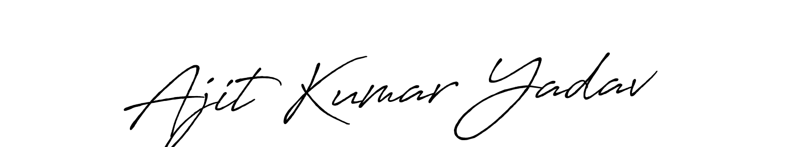 The best way (Antro_Vectra_Bolder) to make a short signature is to pick only two or three words in your name. The name Ajit Kumar Yadav include a total of six letters. For converting this name. Ajit Kumar Yadav signature style 7 images and pictures png