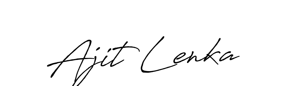 Ajit Lenka stylish signature style. Best Handwritten Sign (Antro_Vectra_Bolder) for my name. Handwritten Signature Collection Ideas for my name Ajit Lenka. Ajit Lenka signature style 7 images and pictures png