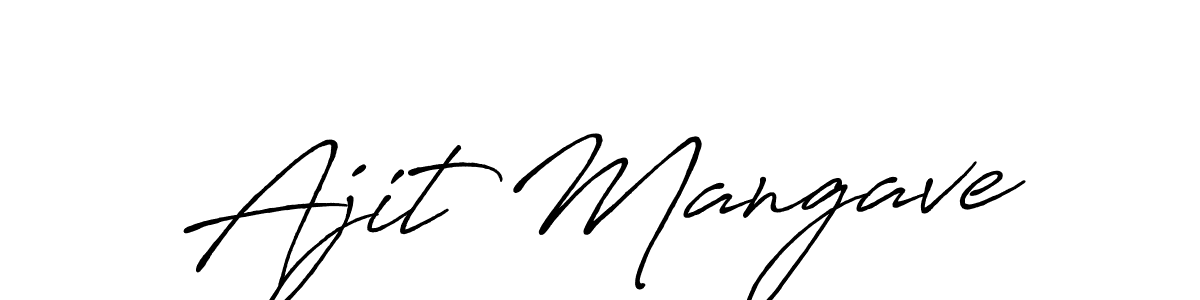 Create a beautiful signature design for name Ajit Mangave. With this signature (Antro_Vectra_Bolder) fonts, you can make a handwritten signature for free. Ajit Mangave signature style 7 images and pictures png