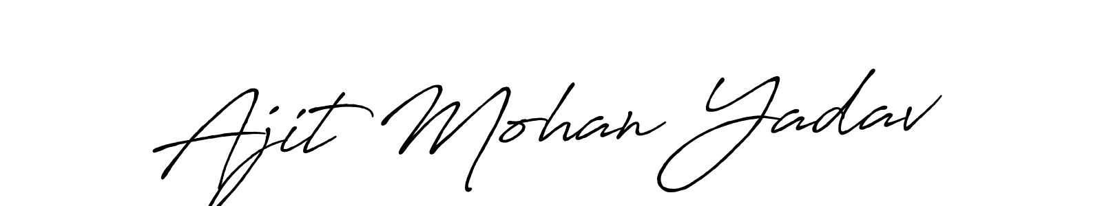 if you are searching for the best signature style for your name Ajit Mohan Yadav. so please give up your signature search. here we have designed multiple signature styles  using Antro_Vectra_Bolder. Ajit Mohan Yadav signature style 7 images and pictures png