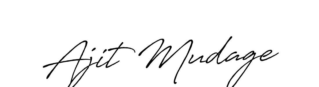 Also You can easily find your signature by using the search form. We will create Ajit Mudage name handwritten signature images for you free of cost using Antro_Vectra_Bolder sign style. Ajit Mudage signature style 7 images and pictures png