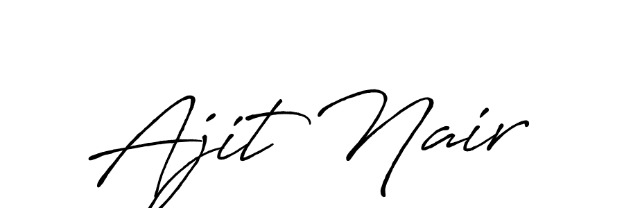 Ajit Nair stylish signature style. Best Handwritten Sign (Antro_Vectra_Bolder) for my name. Handwritten Signature Collection Ideas for my name Ajit Nair. Ajit Nair signature style 7 images and pictures png