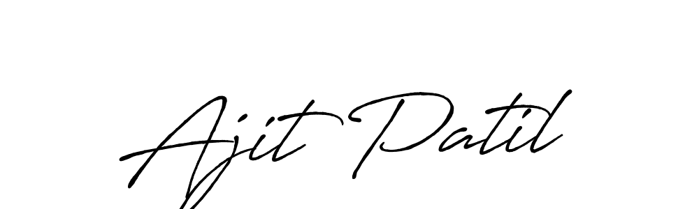 Make a beautiful signature design for name Ajit Patil. With this signature (Antro_Vectra_Bolder) style, you can create a handwritten signature for free. Ajit Patil signature style 7 images and pictures png