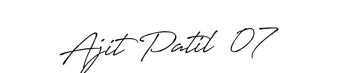 Make a beautiful signature design for name Ajit Patil  07. Use this online signature maker to create a handwritten signature for free. Ajit Patil  07 signature style 7 images and pictures png