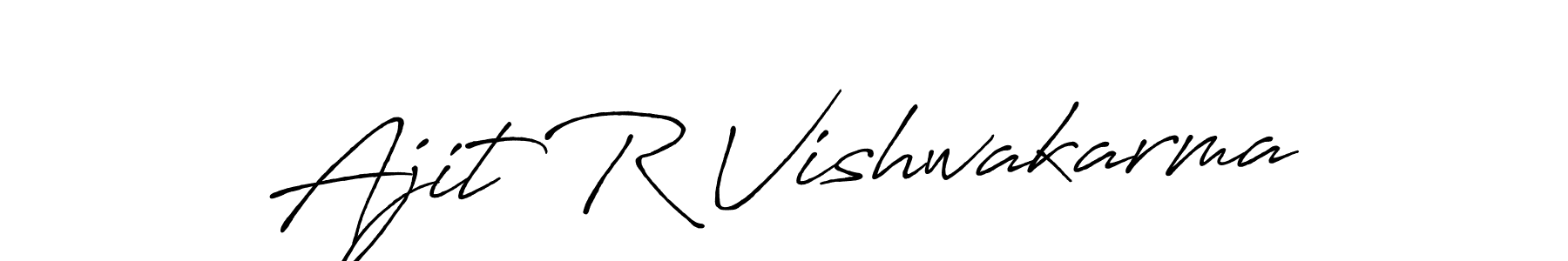 Antro_Vectra_Bolder is a professional signature style that is perfect for those who want to add a touch of class to their signature. It is also a great choice for those who want to make their signature more unique. Get Ajit R Vishwakarma name to fancy signature for free. Ajit R Vishwakarma signature style 7 images and pictures png