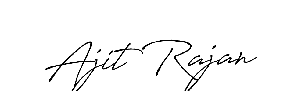 How to make Ajit Rajan name signature. Use Antro_Vectra_Bolder style for creating short signs online. This is the latest handwritten sign. Ajit Rajan signature style 7 images and pictures png