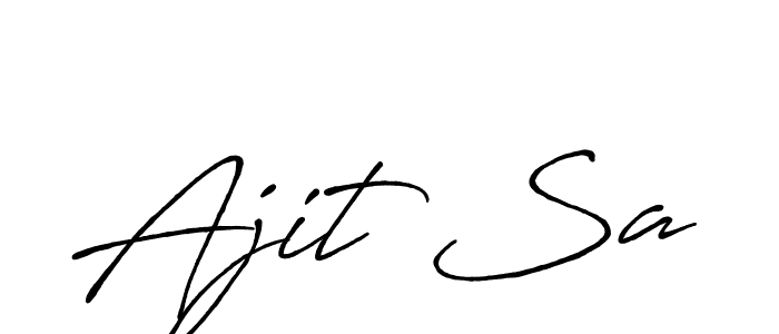 How to make Ajit Sa signature? Antro_Vectra_Bolder is a professional autograph style. Create handwritten signature for Ajit Sa name. Ajit Sa signature style 7 images and pictures png