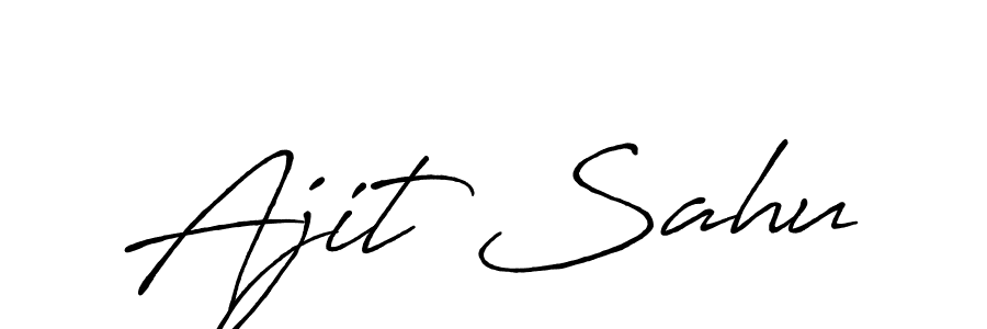 Use a signature maker to create a handwritten signature online. With this signature software, you can design (Antro_Vectra_Bolder) your own signature for name Ajit Sahu. Ajit Sahu signature style 7 images and pictures png