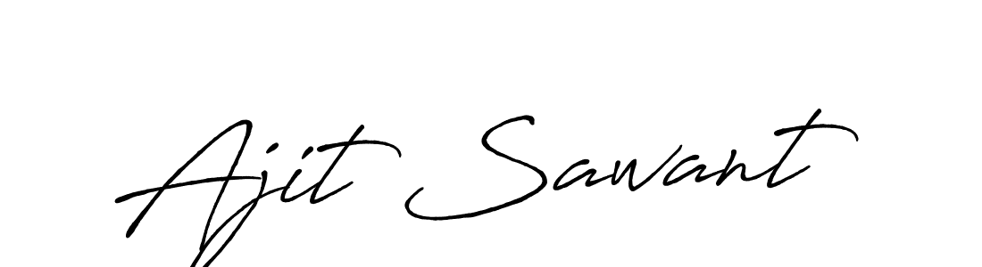 Create a beautiful signature design for name Ajit Sawant. With this signature (Antro_Vectra_Bolder) fonts, you can make a handwritten signature for free. Ajit Sawant signature style 7 images and pictures png