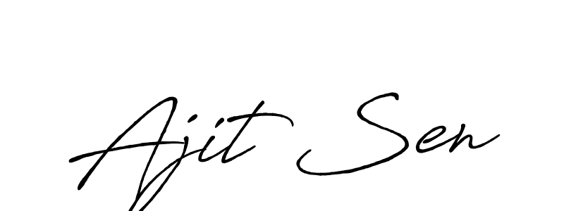 Use a signature maker to create a handwritten signature online. With this signature software, you can design (Antro_Vectra_Bolder) your own signature for name Ajit Sen. Ajit Sen signature style 7 images and pictures png