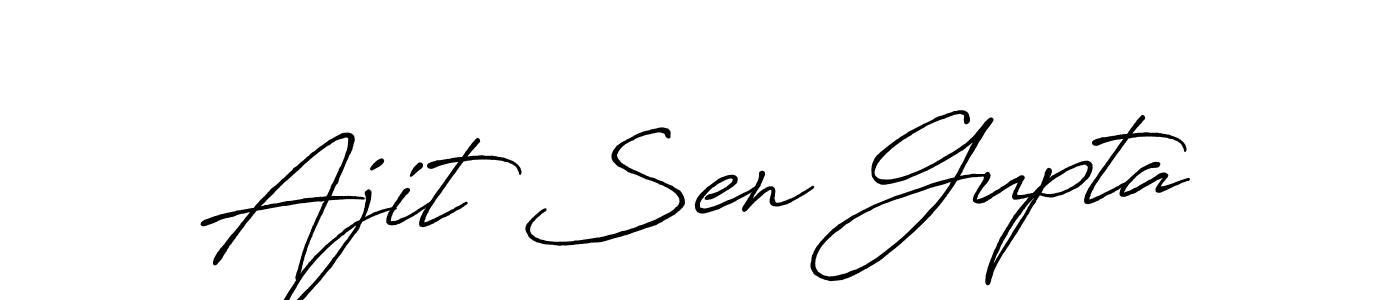Make a beautiful signature design for name Ajit Sen Gupta. With this signature (Antro_Vectra_Bolder) style, you can create a handwritten signature for free. Ajit Sen Gupta signature style 7 images and pictures png