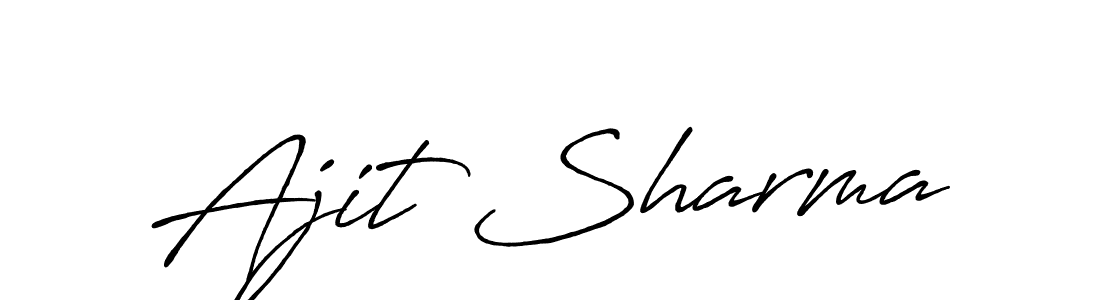 The best way (Antro_Vectra_Bolder) to make a short signature is to pick only two or three words in your name. The name Ajit Sharma include a total of six letters. For converting this name. Ajit Sharma signature style 7 images and pictures png