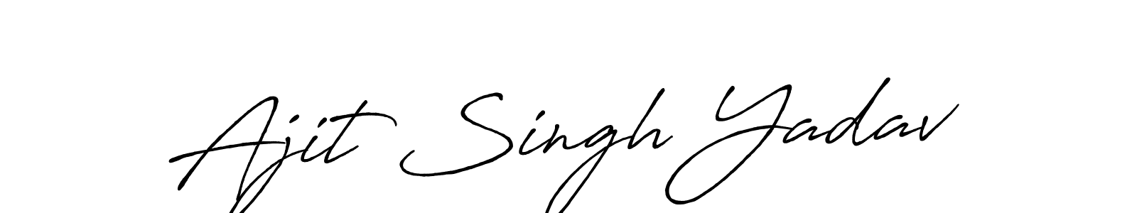 How to make Ajit Singh Yadav name signature. Use Antro_Vectra_Bolder style for creating short signs online. This is the latest handwritten sign. Ajit Singh Yadav signature style 7 images and pictures png