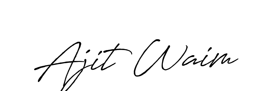 How to make Ajit Waim name signature. Use Antro_Vectra_Bolder style for creating short signs online. This is the latest handwritten sign. Ajit Waim signature style 7 images and pictures png