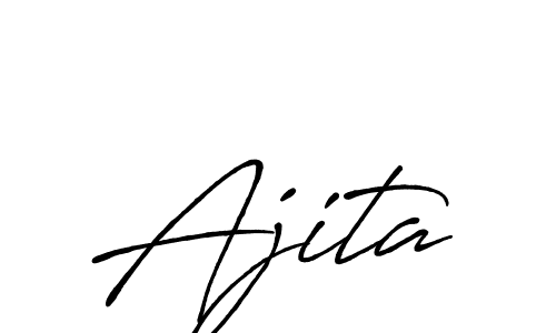 Ajita stylish signature style. Best Handwritten Sign (Antro_Vectra_Bolder) for my name. Handwritten Signature Collection Ideas for my name Ajita. Ajita signature style 7 images and pictures png