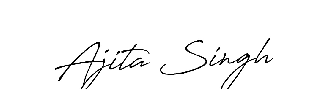 The best way (Antro_Vectra_Bolder) to make a short signature is to pick only two or three words in your name. The name Ajita Singh include a total of six letters. For converting this name. Ajita Singh signature style 7 images and pictures png