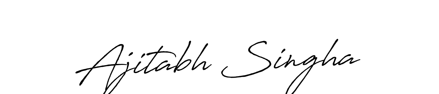 Antro_Vectra_Bolder is a professional signature style that is perfect for those who want to add a touch of class to their signature. It is also a great choice for those who want to make their signature more unique. Get Ajitabh Singha name to fancy signature for free. Ajitabh Singha signature style 7 images and pictures png