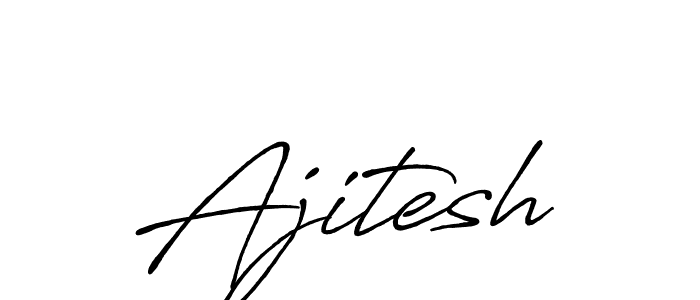 How to make Ajitesh signature? Antro_Vectra_Bolder is a professional autograph style. Create handwritten signature for Ajitesh name. Ajitesh signature style 7 images and pictures png