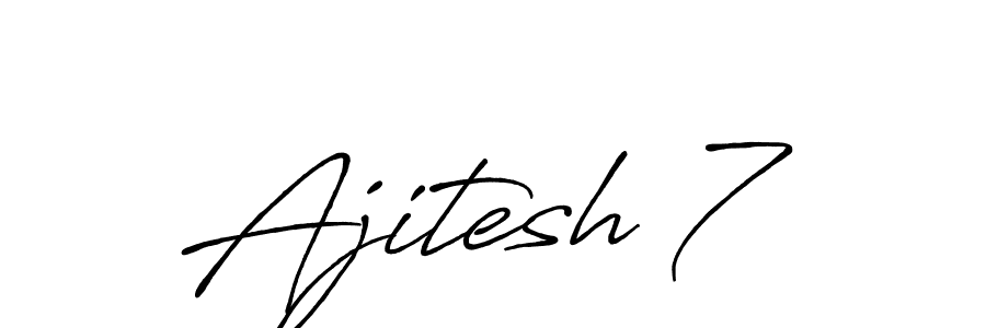 Create a beautiful signature design for name Ajitesh 7. With this signature (Antro_Vectra_Bolder) fonts, you can make a handwritten signature for free. Ajitesh 7 signature style 7 images and pictures png