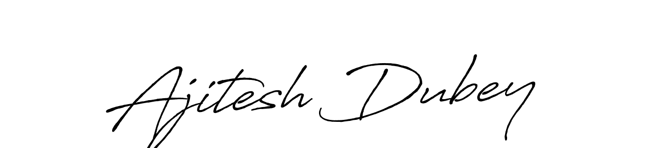 Make a beautiful signature design for name Ajitesh Dubey. With this signature (Antro_Vectra_Bolder) style, you can create a handwritten signature for free. Ajitesh Dubey signature style 7 images and pictures png