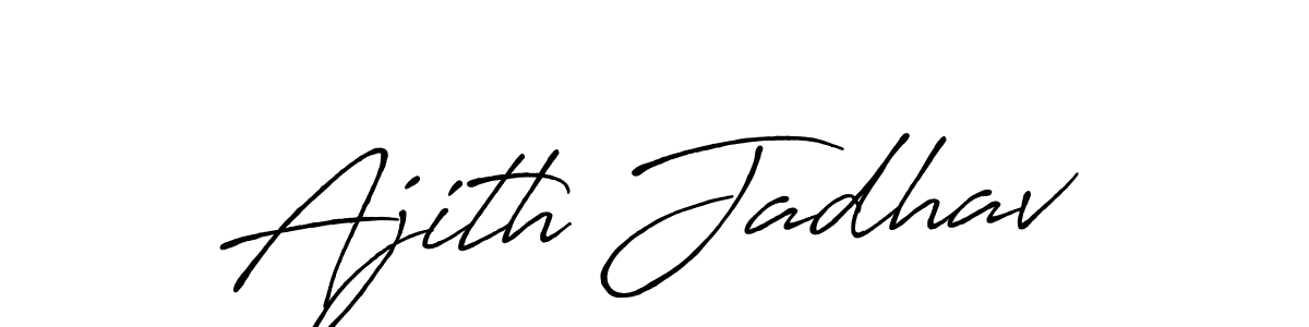 Ajith Jadhav stylish signature style. Best Handwritten Sign (Antro_Vectra_Bolder) for my name. Handwritten Signature Collection Ideas for my name Ajith Jadhav. Ajith Jadhav signature style 7 images and pictures png