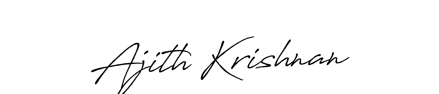 It looks lik you need a new signature style for name Ajith Krishnan. Design unique handwritten (Antro_Vectra_Bolder) signature with our free signature maker in just a few clicks. Ajith Krishnan signature style 7 images and pictures png
