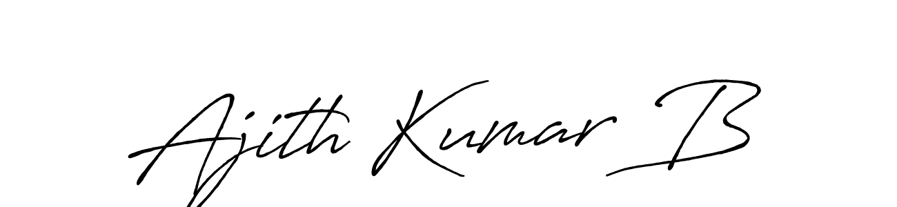 Ajith Kumar B stylish signature style. Best Handwritten Sign (Antro_Vectra_Bolder) for my name. Handwritten Signature Collection Ideas for my name Ajith Kumar B. Ajith Kumar B signature style 7 images and pictures png