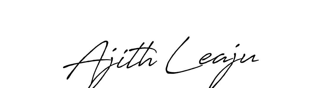 Also we have Ajith Leaju name is the best signature style. Create professional handwritten signature collection using Antro_Vectra_Bolder autograph style. Ajith Leaju signature style 7 images and pictures png