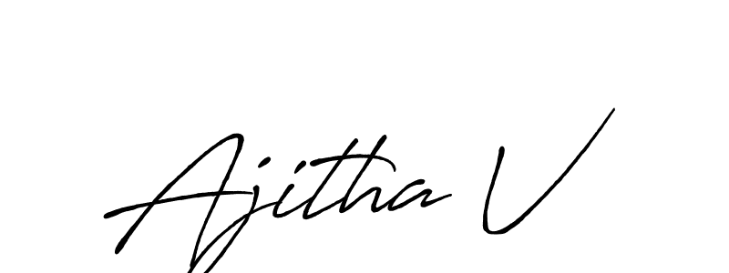 It looks lik you need a new signature style for name Ajitha V. Design unique handwritten (Antro_Vectra_Bolder) signature with our free signature maker in just a few clicks. Ajitha V signature style 7 images and pictures png