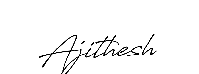 How to make Ajithesh signature? Antro_Vectra_Bolder is a professional autograph style. Create handwritten signature for Ajithesh name. Ajithesh signature style 7 images and pictures png