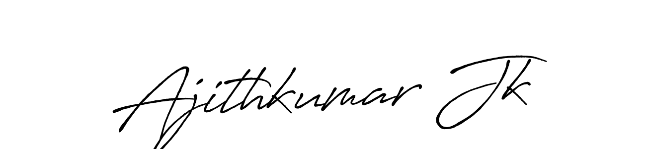 The best way (Antro_Vectra_Bolder) to make a short signature is to pick only two or three words in your name. The name Ajithkumar Jk include a total of six letters. For converting this name. Ajithkumar Jk signature style 7 images and pictures png