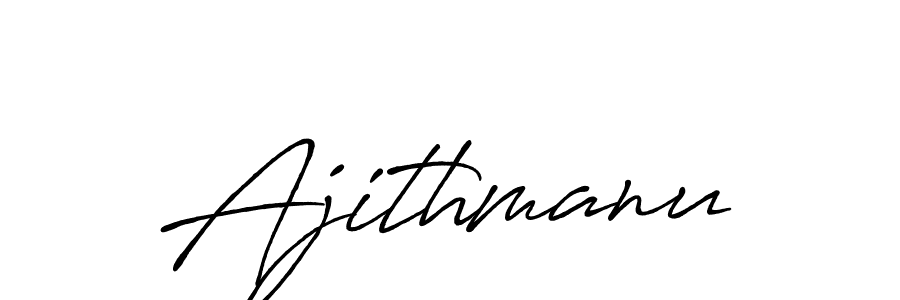 Make a beautiful signature design for name Ajithmanu. With this signature (Antro_Vectra_Bolder) style, you can create a handwritten signature for free. Ajithmanu signature style 7 images and pictures png