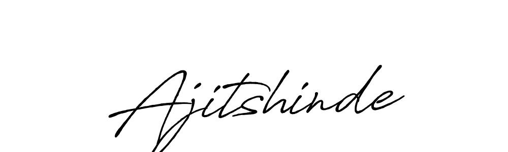 Make a beautiful signature design for name Ajitshinde. With this signature (Antro_Vectra_Bolder) style, you can create a handwritten signature for free. Ajitshinde signature style 7 images and pictures png