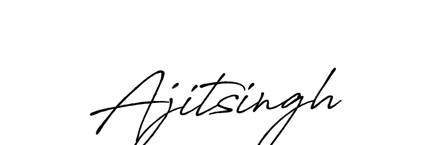 How to make Ajitsingh signature? Antro_Vectra_Bolder is a professional autograph style. Create handwritten signature for Ajitsingh name. Ajitsingh signature style 7 images and pictures png