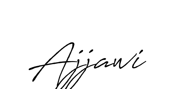 How to make Ajjawi name signature. Use Antro_Vectra_Bolder style for creating short signs online. This is the latest handwritten sign. Ajjawi signature style 7 images and pictures png