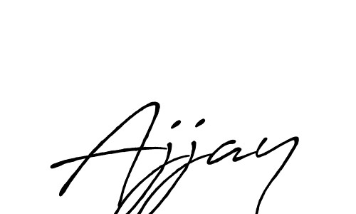 How to make Ajjay name signature. Use Antro_Vectra_Bolder style for creating short signs online. This is the latest handwritten sign. Ajjay signature style 7 images and pictures png